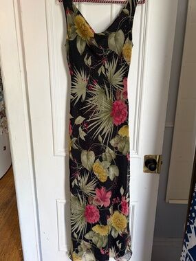 Y2K Vintage Floral Cowl Neck Evening Gown